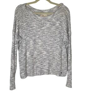 HOLLISTER light grey wide neckline sweater. Size M